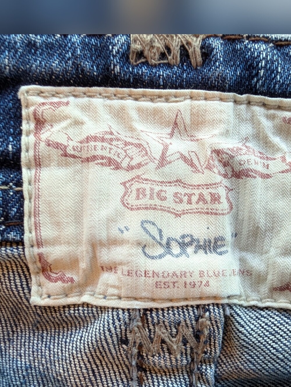 Y2K Big Star Sophie Low Rise Embellished Pockets Denim Jeans 28L - Picture 4 of 12